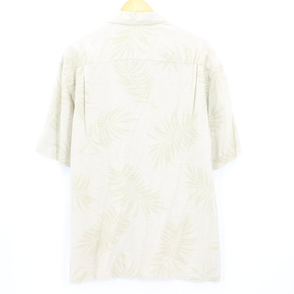 Vintage 6A By Axis Shirt Men's Casual Beige Short Sleeve Button Down Floral Sz L - Picture 6 of 8